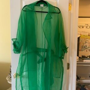 Zara Green Organza Jacket M-L